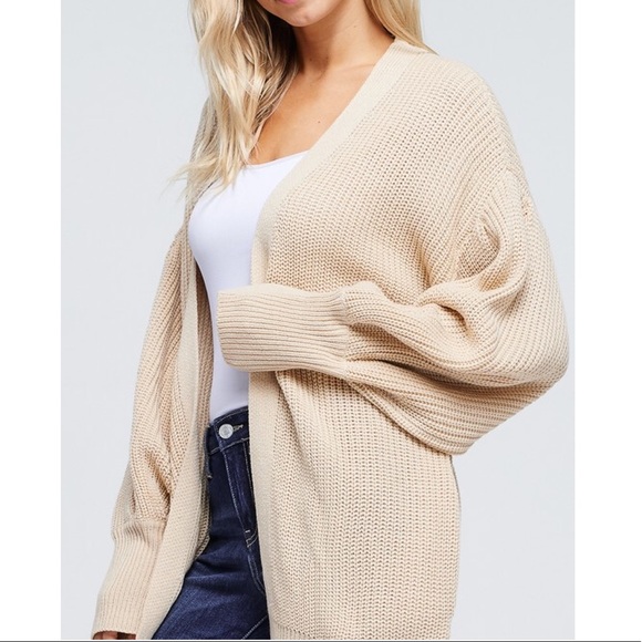 Puffed Long Sleeve Cardigan - Picture 4 of 5